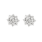 Boucles d'oreilles Boucles d’oreilles - Motif floral en or blanc 18 carats et diamants 58 Facettes BO/250031