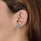 Boucles d'oreilles Boucles d’oreilles - Motif floral en or blanc 18 carats et diamants 58 Facettes BO/250031
