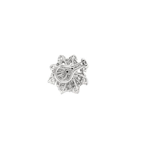 Boucles d'oreilles Boucles d’oreilles - Motif floral en or blanc 18 carats et diamants 58 Facettes BO/250031
