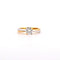 Bague 57 Solitare - Bague en or blanc et jaune 18 ct avec diamant 0,66 ct 58 Facettes