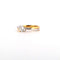 Bague 57 Solitare - Bague en or blanc et jaune 18 ct avec diamant 0,66 ct 58 Facettes