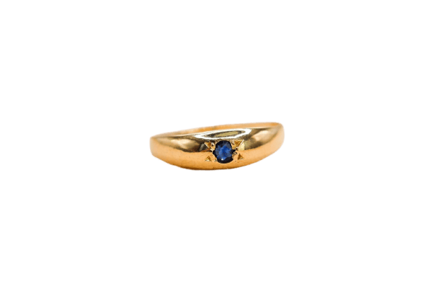 Bague 51 Bague jonc - Saphir étoilé en or jaune 18 carats 58 Facettes 3892