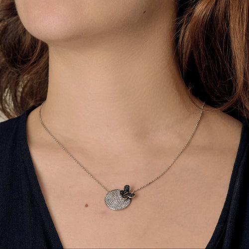 Collier Morgane Bello Papillon - Collier en or blanc 18 carats et diamants 58 Facettes BO/250052