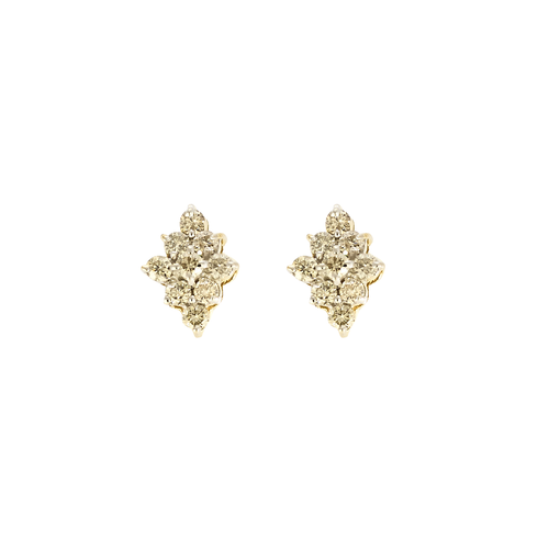 Boucles d'oreilles Boucles d’oreilles - Motif floral en or jaune et diamants 58 Facettes BO/250025