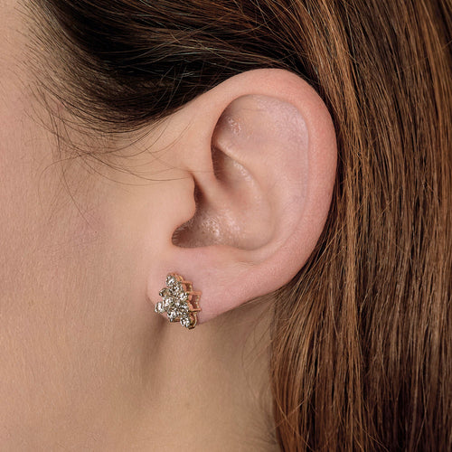 Boucles d'oreilles Boucles d’oreilles - Motif floral en or jaune et diamants 58 Facettes BO/250025