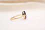 Bague 56 Bague solitaire en or jaune 18 carats sertie d’une améthyste 58 Facettes 3900