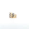 Bague 53 Bague en or jaune et blanc 18 kt avec diamants 58 Facettes