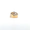 Bague 53 Bague en or jaune et blanc 18 kt avec diamants 58 Facettes