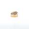 Bague 53 Bague en or jaune et blanc 18 kt avec diamants 58 Facettes