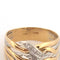 Bague 53 Bague en or jaune et blanc 18 kt avec diamants 58 Facettes