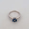 Bague 57 Bague en or blanc 18 ct avec saphirs naturels et diamants naturels 58 Facettes