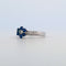 Bague 57 Bague en or blanc 18 ct avec saphirs naturels et diamants naturels 58 Facettes