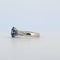 Bague 57 Bague en or blanc 18 ct avec saphirs naturels et diamants naturels 58 Facettes