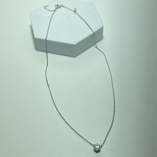 Collier Chaîne - Collier en or blanc 18 carats avec diamant, 3,75 g 58 Facettes 260039