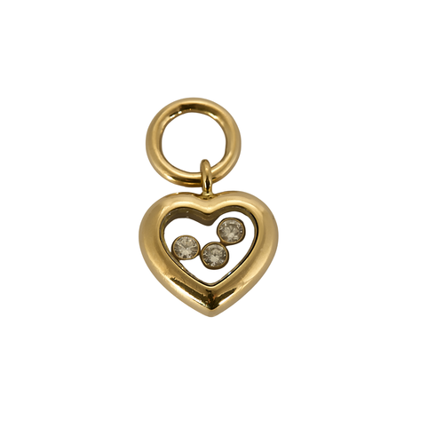 Pendentif Chopard Happy Diamonds - Pendentif cœur en or jaune 18 carats et diamants 58 Facettes BO/250063