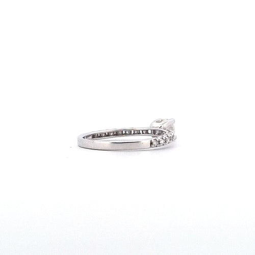 Bague 55 Solitario - Bague en or blanc 18 ct et diamants 58 Facettes