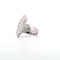 Bague 54 Bague en or blanc 18 ct avec diamants naturels octogonaux et ronds 58 Facettes