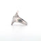 Bague 54 Bague en or blanc 18 ct avec diamants naturels octogonaux et ronds 58 Facettes