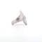 Bague 54 Bague en or blanc 18 ct avec diamants naturels octogonaux et ronds 58 Facettes