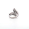 Bague 54 Bague en or blanc 18 ct avec diamants naturels octogonaux et ronds 58 Facettes