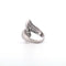 Bague 54 Bague en or blanc 18 ct avec diamants naturels octogonaux et ronds 58 Facettes