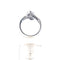 Bague 54 Bague en or blanc 18 ct avec diamants naturels octogonaux et ronds 58 Facettes