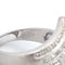 Bague 54 Bague en or blanc 18 ct avec diamants naturels octogonaux et ronds 58 Facettes