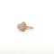 Bague 51 Bague cœur en or rose 18 kt avec diamants 58 Facettes