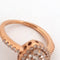 Bague 51 Bague cœur en or rose 18 kt avec diamants 58 Facettes