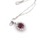 Collier Collier et pendentif - Or blanc 18 ct avec rubis et diamants naturels 58 Facettes