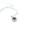 Collier Collier et pendentif - Or blanc 18 ct avec rubis et diamants naturels 58 Facettes