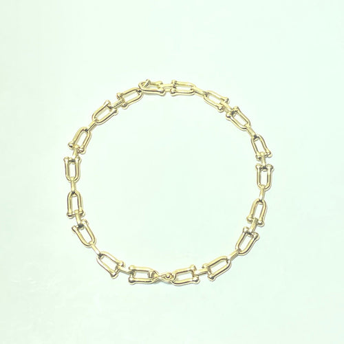 Bracelet Gourmette - Bracelet en or jaune 18 carats 11,35 g 58 Facettes 260054