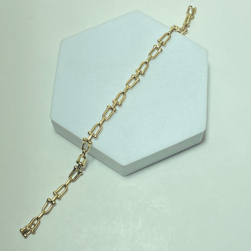 Bracelet Gourmette - Bracelet en or jaune 18 carats 11,35 g 58 Facettes 260054