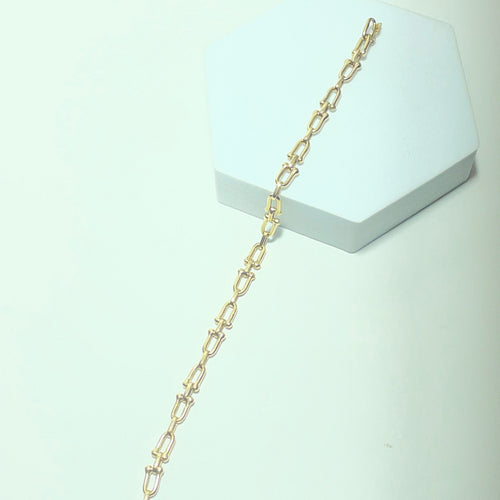 Bracelet Gourmette - Bracelet en or jaune 18 carats 11,35 g 58 Facettes 260054