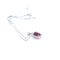 Collier Collier avec pendentif - Or blanc 18 kt, rubis et diamants naturels 58 Facettes