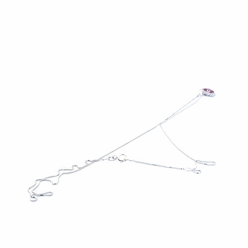 Collier Collier avec pendentif - Or blanc 18 kt, rubis et diamants naturels 58 Facettes