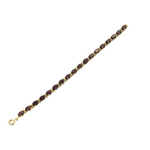 Bracelet Bracelet ligne en or jaune 18 carats et grenats 58 Facettes BO/250055/