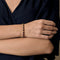 Bracelet Bracelet ligne en or jaune 18 carats et grenats 58 Facettes BO/250055/