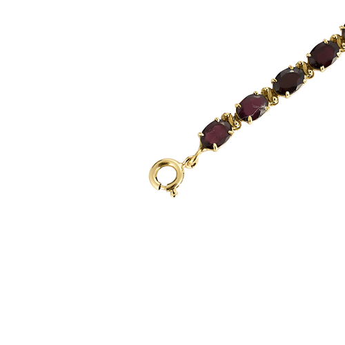 Bracelet Bracelet ligne en or jaune 18 carats et grenats 58 Facettes BO/250055/