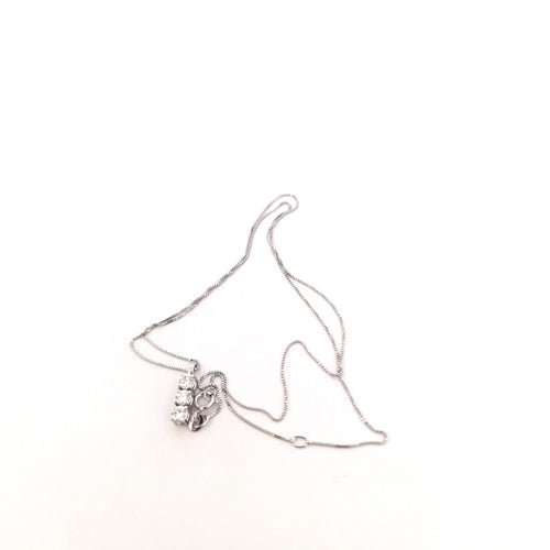 Collier Collier - Pendentif trilogy en or blanc 18 kt et diamants 58 Facettes