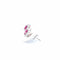 Boucles d'oreilles Boucles d’oreilles créoles en or blanc 18 ct avec rubis et diamants 58 Facettes