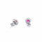 Boucles d'oreilles Boucles d’oreilles créoles en or blanc 18 ct avec rubis et diamants 58 Facettes