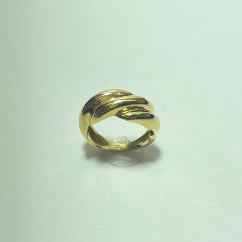 Bague 50 Bague large entrelacée en or jaune 18 carats 58 Facettes 260052