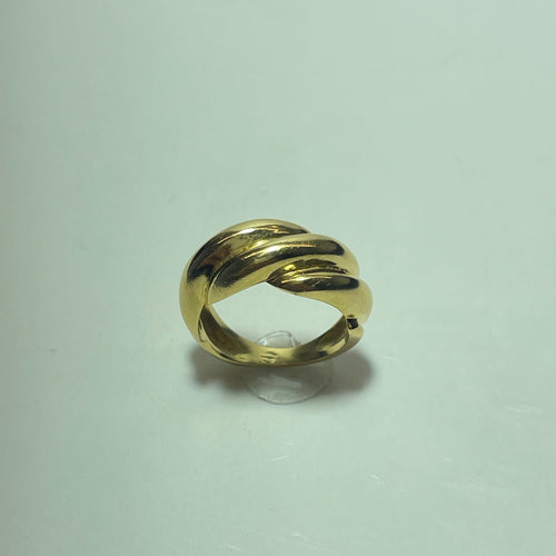 Bague 50 Bague large entrelacée en or jaune 18 carats 58 Facettes 260052