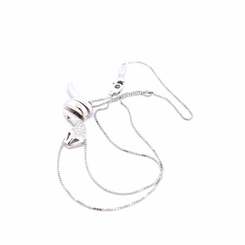 Collier Collier et pendentif serpent - Or blanc 18 K et diamants 58 Facettes
