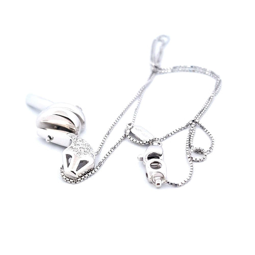 Collier Collier et pendentif serpent - Or blanc 18 K et diamants 58 Facettes