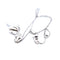 Collier Collier et pendentif serpent - Or blanc 18 K et diamants 58 Facettes