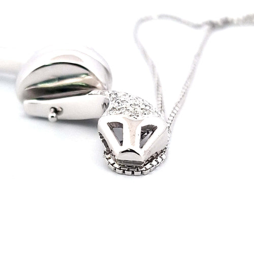 Collier Collier et pendentif serpent - Or blanc 18 K et diamants 58 Facettes
