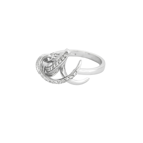 Bague 55 Bague motif entrelacé en or blanc 18 carats et diamants 58 Facettes BO/250021