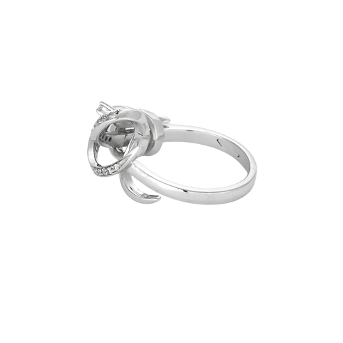 Bague 55 Bague motif entrelacé en or blanc 18 carats et diamants 58 Facettes BO/250021